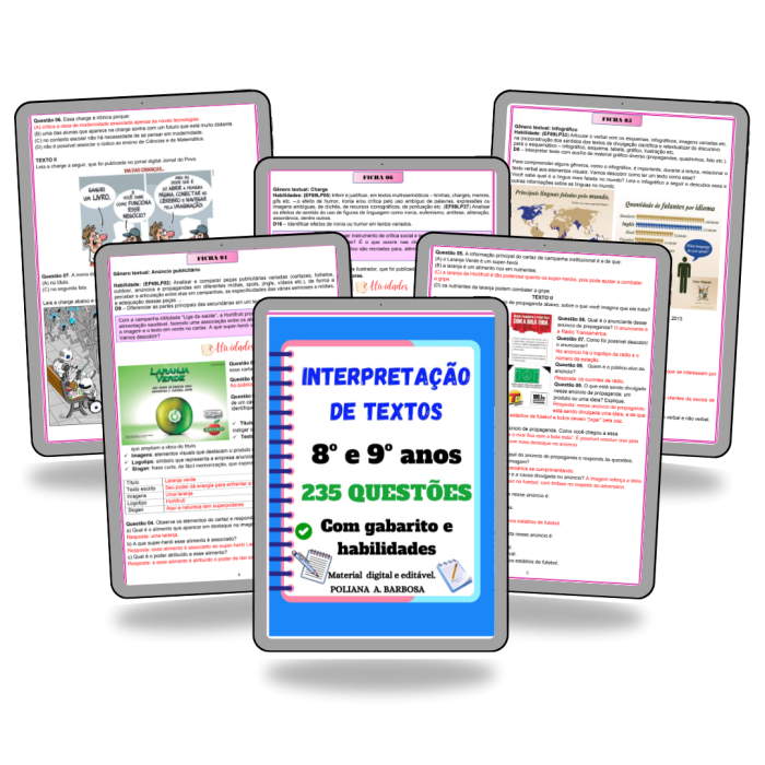 interpretação de texto 8 e9